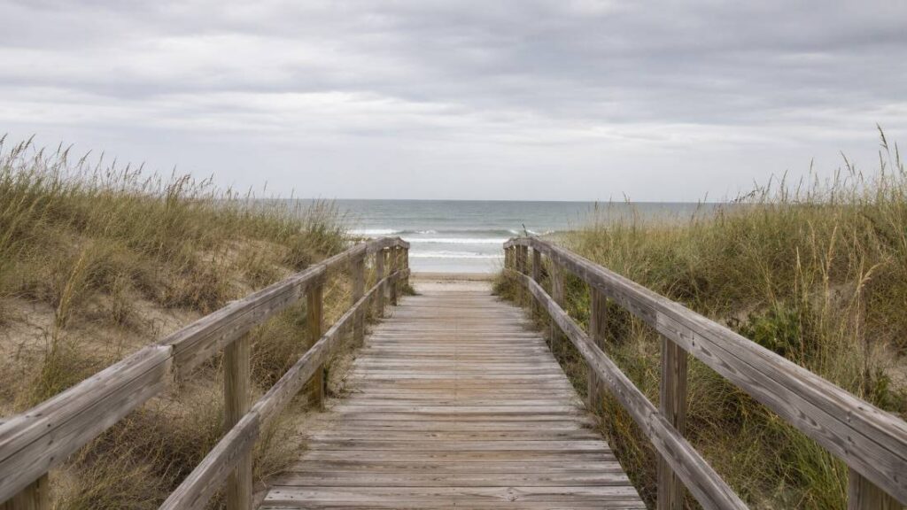 Coastal walking path near the Jersey Shore representing local access to care